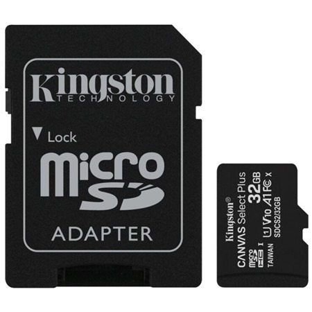 Kingston microSDHC 32GB Canvas Select Plus + SD adaptr