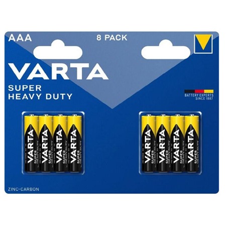 Varta Super Heavy Duty AAA alkalick baterie, 8ks