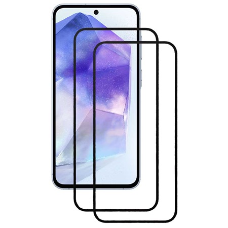 CELLFISH DUO 5D tvrzen sklo pro Samsung Galaxy A55 5G Full-Frame ern 2ks