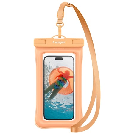 Spigen Aqua Shield A610 vododoln plovouc pouzdro na mobil s IPX8 oranov