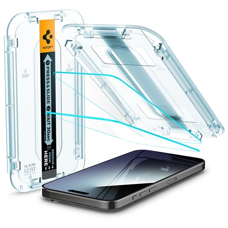 Spigen Glass.tR EZ Fit tvrzen sklo pro Apple iPhone 15 Pro Max 2ks ir