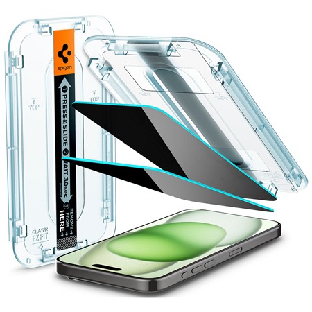 Spigen Glass tR EZ Fit HD Privacy tvrzen sklo pro Apple iPhone 15 Plus