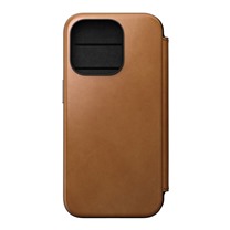 Nomad Modern Leather Folio koen flipov pouzdro pro Apple iPhone 15 Pro svtle hnd