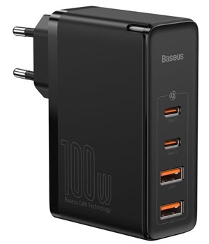 Baseus GaN2 Pro 100W nabjeka 2x USB-C + 2x USB-A ern