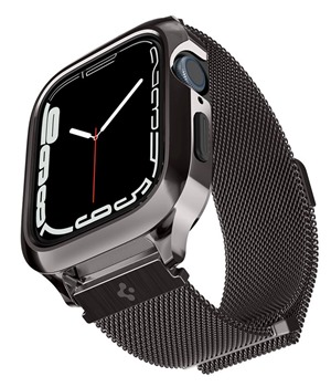 Spigen Metal Fit Pro pouzdro s ocelovm emnkem pro Apple Watch 45mm ern
