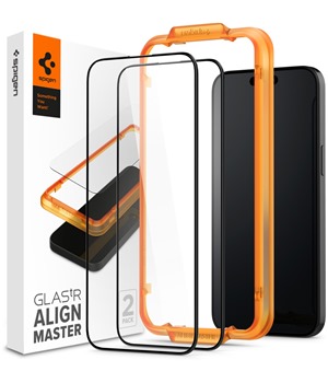 Spigen Glas.tR AlignMaster tvrzen sklo pro Apple iPhone 15 ern 2ks