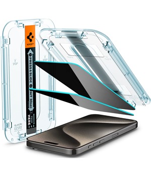 Spigen Glass tR EZ Fit HD Privacy tvrzen sklo pro Apple iPhone 15 Pro max