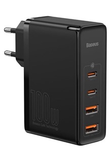 Baseus GaN2 Pro 100W nabjeka 2x USB-C + 2x USB-A ern