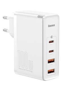 Baseus GaN2 Pro 100W nabjeka 2x USB-C + 2x USB-A bl