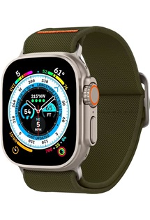 Spigen Lite Fit Ultra nylonov emnek pro Apple Watch 42 / 44 / 45 / 49mm khaki