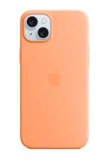 Apple silikonov zadn kryt s podporou MagSafe pro Apple iPhone 15 Plus sorbetov oranov