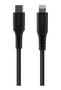 FIXED Liquid silicone USB-C / Lightning 60W 1,2m ern kabel