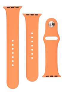FIXED Silicone Strap Set silikonovch emnk pro Apple Watch 38 / 40 / 41mm oranov