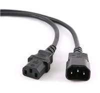 C-TECH 3pin VDE, 1.8m ern prodluovac kabel