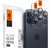 Spigen Glass.tR EZ Fit Optik Pro tvrzen sklo na oky fotoapartu pro Apple iPhone 15 Pro / 15 Pro Max 2ks modr