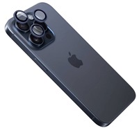 FIXED Camera Glass ochrann skla oek fotoapart pro Apple iPhone 15 Pro / 15 Pro Max tmav modr