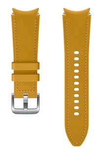 Samsung Leather Band polokožený řemínek 20mm Quick Release pro smartwatch žlutý (ET-SHR88SYEGEU) S / M