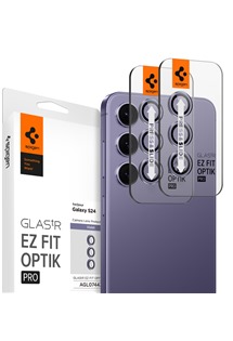 Spigen Glass.tR EZ Fit Optik Pro tvrzené sklo na čočky fotoaparátu pro Samsung Galaxy S24 2ks fialové