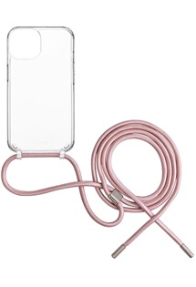 FIXED Pure Neck zadní kryt se šňůrkou na krk pro Apple iPhone 15 Pro růžový