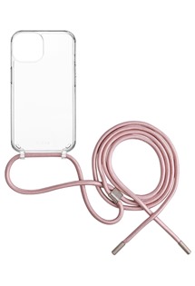 FIXED Pure Neck zadní kryt s růžovou šňůrkou na krk pro Samsung Galaxy A15