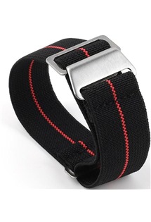 RhinoTech Nylon Strap univerzální řemínek nylonový tah 20mm Quick Release pro smartwatch černo-červený