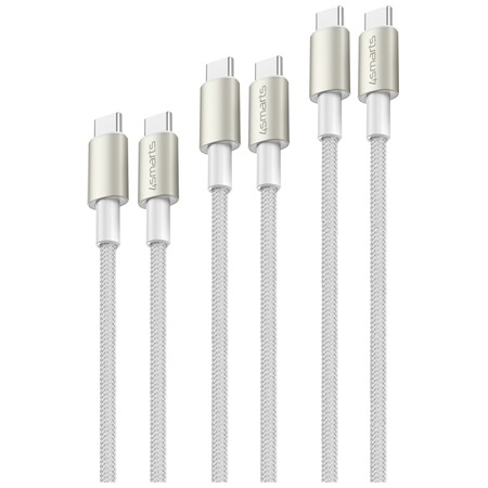 4smarts PremiumCord USB-C / USB-C, 0,5m, 1,5m a 3m 60W set kabel stbrn