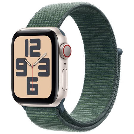 Apple Watch SE 2024 Cellular 40mm Starlight + Lake Green Sport Loop