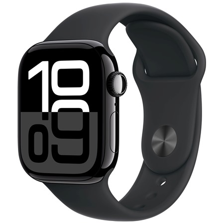 Apple Watch Series10 42mm Jet Black + Black Sport Band S/M