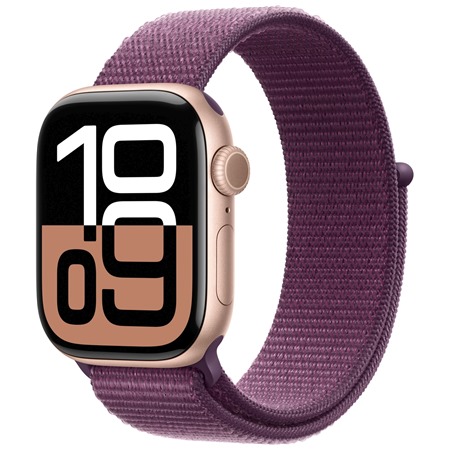 Apple Watch Series10 Cellular 42mm Rose Gold + Plum Sport Loop