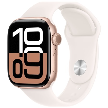 Apple Watch Series10 Cellular 42mm Rose Gold + Light Blush Sport Band M/L