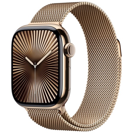 Apple Watch Series10 Cellular 42mm Gold + Gold Milanese Loop