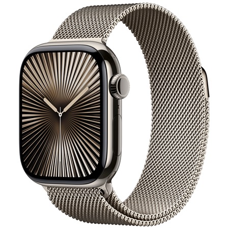 Apple Watch Series10 Cellular 46mm Natural + Natural Milanese Loop S/M