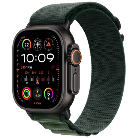 Apple Watch Ultra 2 2024 Black + Dark Green Alpine Loop S