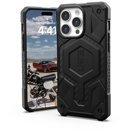 UAG Monarch Pro MagSafe odoln zadn kryt pro Apple iPhone 15 Pro Max karbonov ern