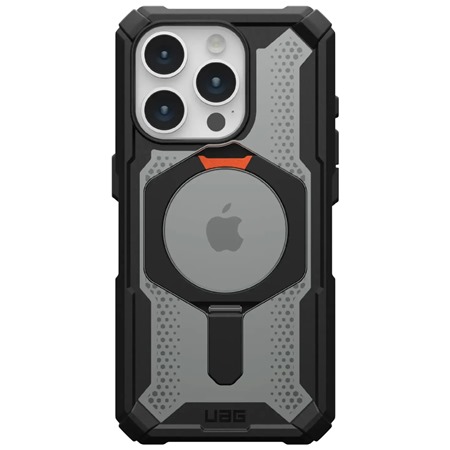 UAG Plasma odoln zadn kryt se stojnkem a MagSafe magnety pro Apple iPhone 15 Pro ern / oranov