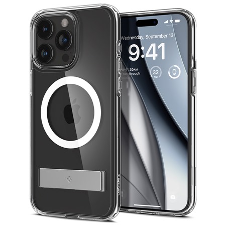 Spigen Ultra Hybrid S zadn kryt se stojnkem a podporou MagSafe pro Apple iPhone 15 Pro Max ir