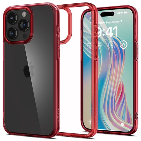 Spigen Ultra Hybrid zadn kryt pro Apple iPhone 15 Pro erven