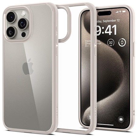 Spigen Ultra Hybrid zadn kryt pro Apple iPhone 15 Pro Max titanov