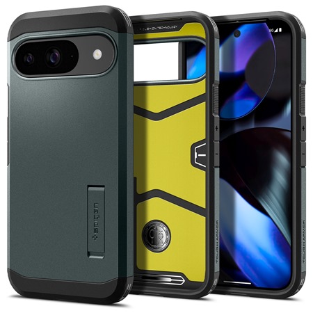 Spigen Tough Armor odoln zadn kryt pro Google Pixel 9 / 9 Pro zelen