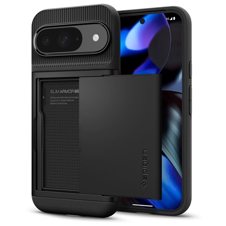 Spigen Slim Armor CS zadn kryt s prostorem na karty pro Google Pixel 9 / 9 Pro ern