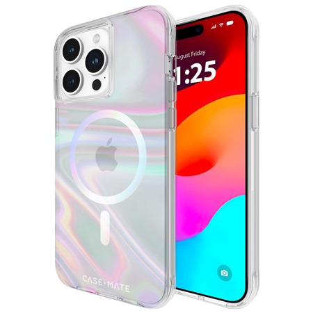 Case Mate Soap Bubble odoln zadn kryt s podporou MagSafe pro Apple iPhone 15 Pro Max duhov