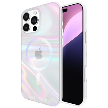 Case Mate Soap Bubble odoln zadn kryt s podporou MagSafe pro Apple iPhone 16 Pro Max duhov