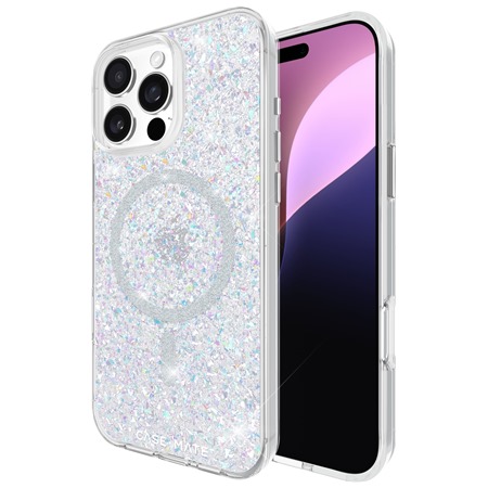 Case Mate Twinkle Disco odoln zadn kryt s podporou MagSafe pro Apple iPhone 16 Pro Max stbrn