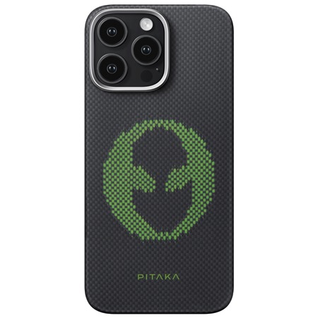 Pitaka x Aries Tactile Woven Case fosforeskujc aramidov zadn kryt pro Apple iPhone 16 Pro Alien