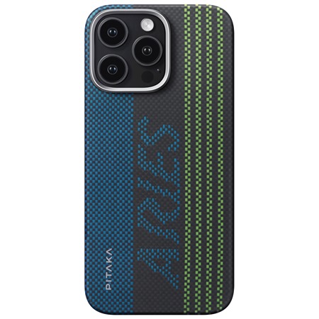 Pitaka x Aries Tactile Woven Case fosforeskujc aramidov zadn kryt pro Apple iPhone 16 Pro Credit Card