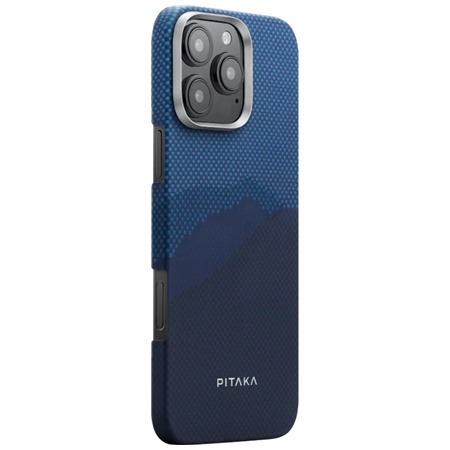 Pitaka Tactile Woven Case StarPeak fosforeskujc aramidov kryt pro Apple iPhone 16 Pro modr / tmav modr