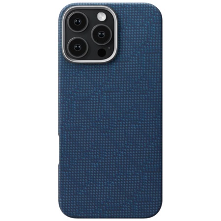 Pitaka Tactile Woven Case Monogram aramidov kryt s podporou MagSafe pro Apple iPhone 16 Pro modr