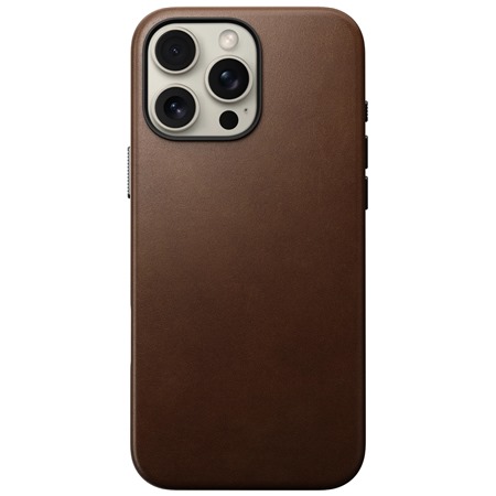 Nomad Traditional Leather case koen zadn kryt pro Apple iPhone 16 Pro Max tmav hnd