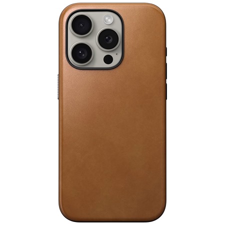 Nomad Modern Leather koen zadn kryt pro Apple iPhone 15 Pro svtle hnd