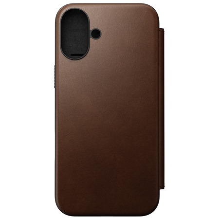 Nomad Modern Leather Folio koen flipov pouzdro pro Apple iPhone 16 Plus hnd